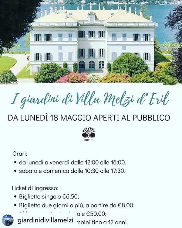 Events Giardini di Villa Melzi